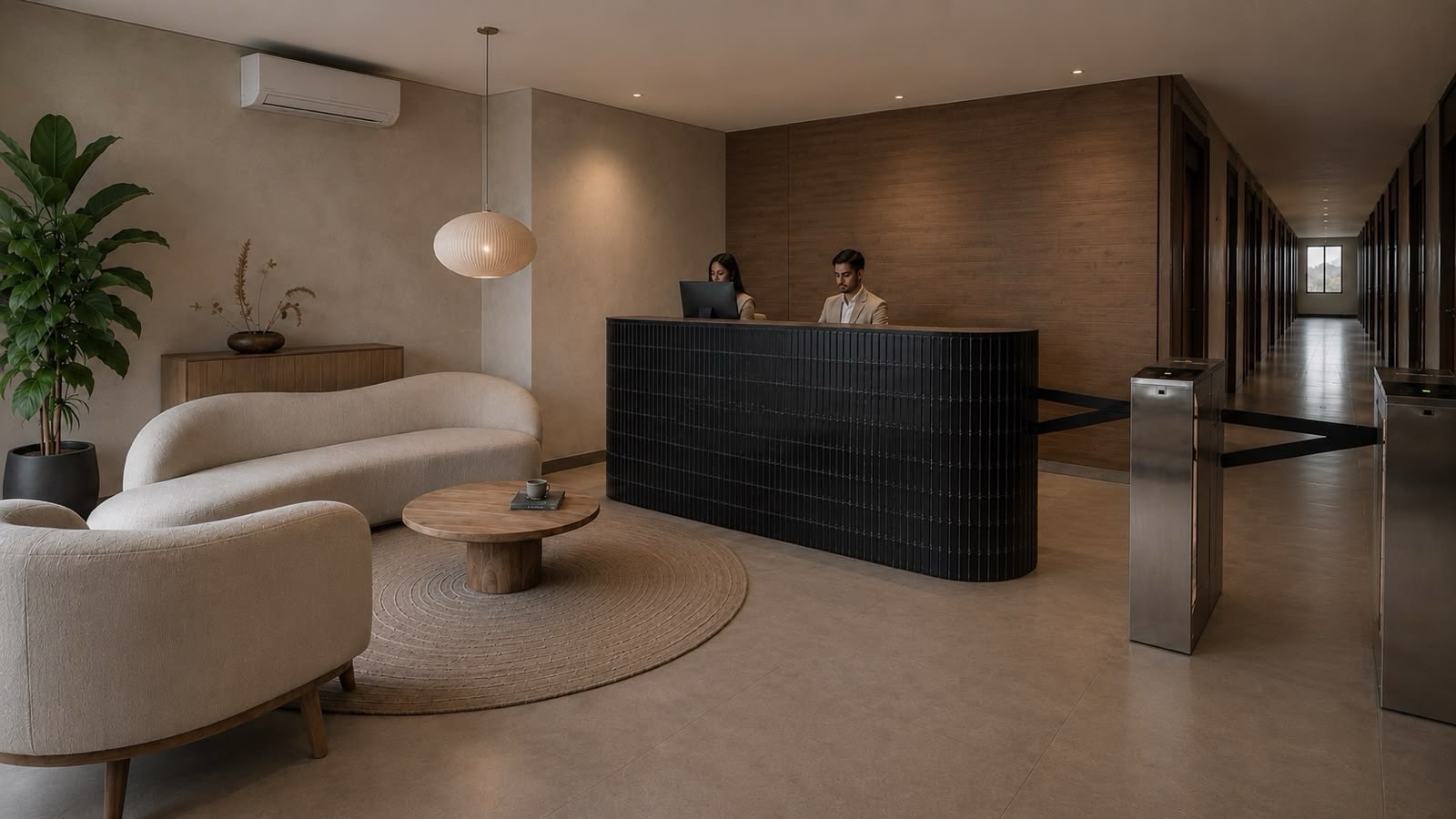Recepción del edificio