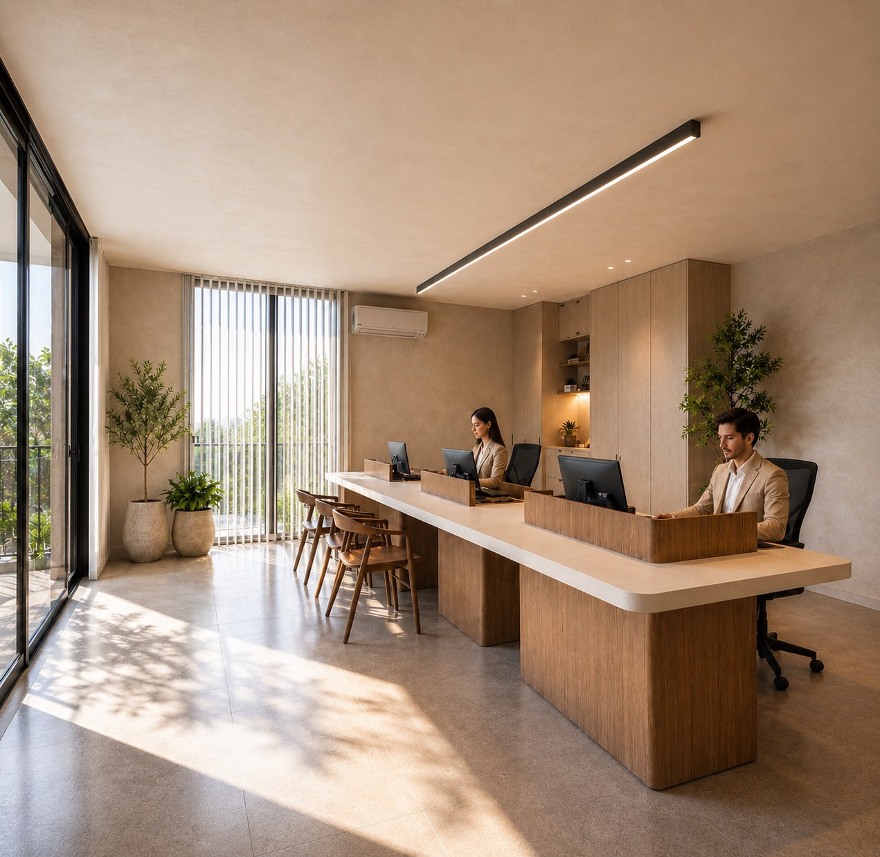 Recepción del edificio